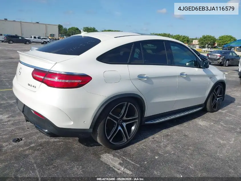 2018 Mercedes-Benz Amg Gle 43 Coupe 4Matic VIN: 4JGED6EB3JA116579 Lot: 42163406