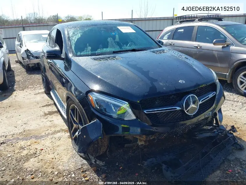 2019 Mercedes-Benz Amg Gle 43 Coupe 4Matic VIN: 4JGED6EB2KA152510 Lot: 41991265