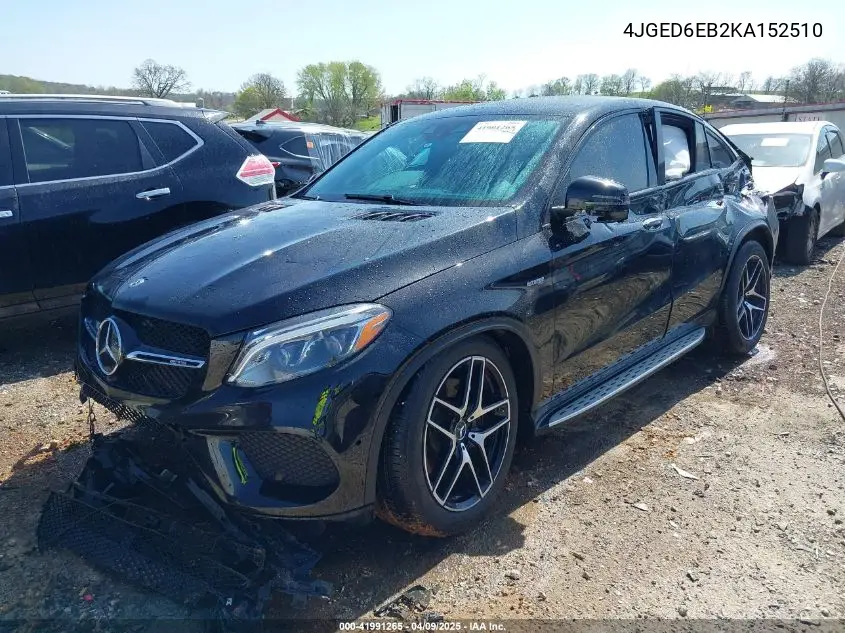 2019 Mercedes-Benz Amg Gle 43 Coupe 4Matic VIN: 4JGED6EB2KA152510 Lot: 41991265