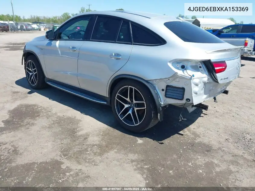2019 Mercedes-Benz Amg Gle 43 Coupe 4Matic VIN: 4JGED6EBXKA153369 Lot: 41997007