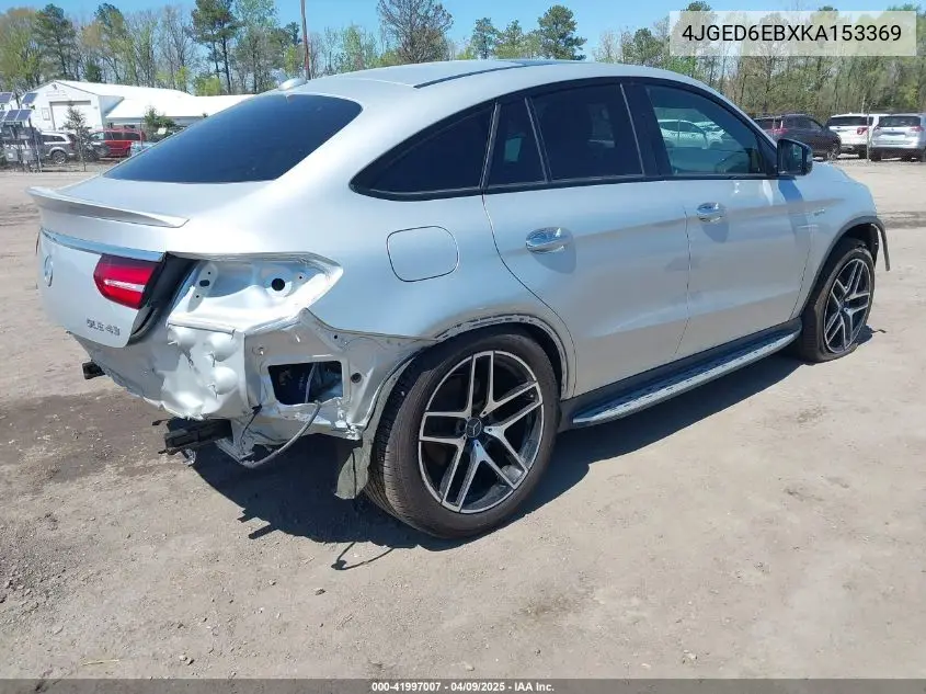 2019 Mercedes-Benz Amg Gle 43 Coupe 4Matic VIN: 4JGED6EBXKA153369 Lot: 41997007