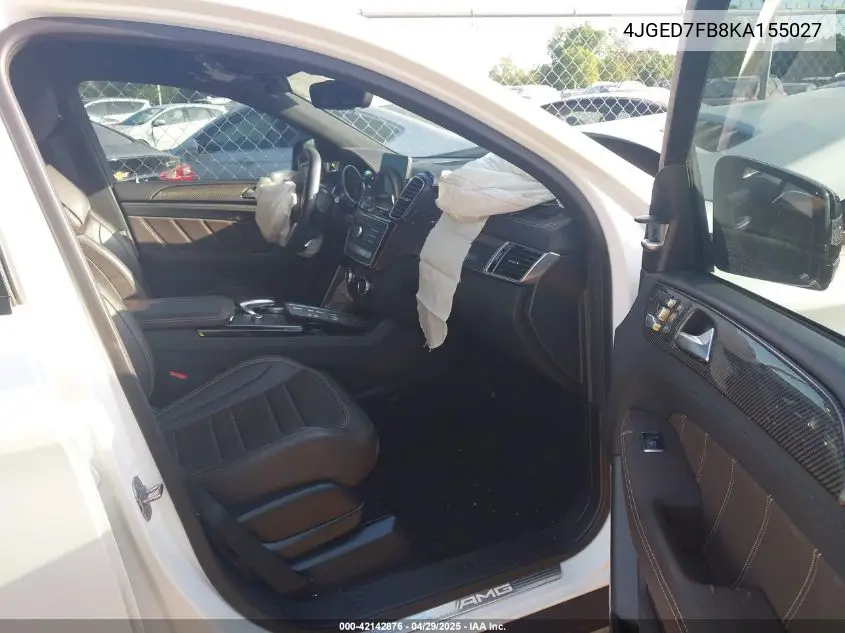 2019 Mercedes-Benz Amg Gle 63 Coupe S 4Matic VIN: 4JGED7FB8KA155027 Lot: 42142876