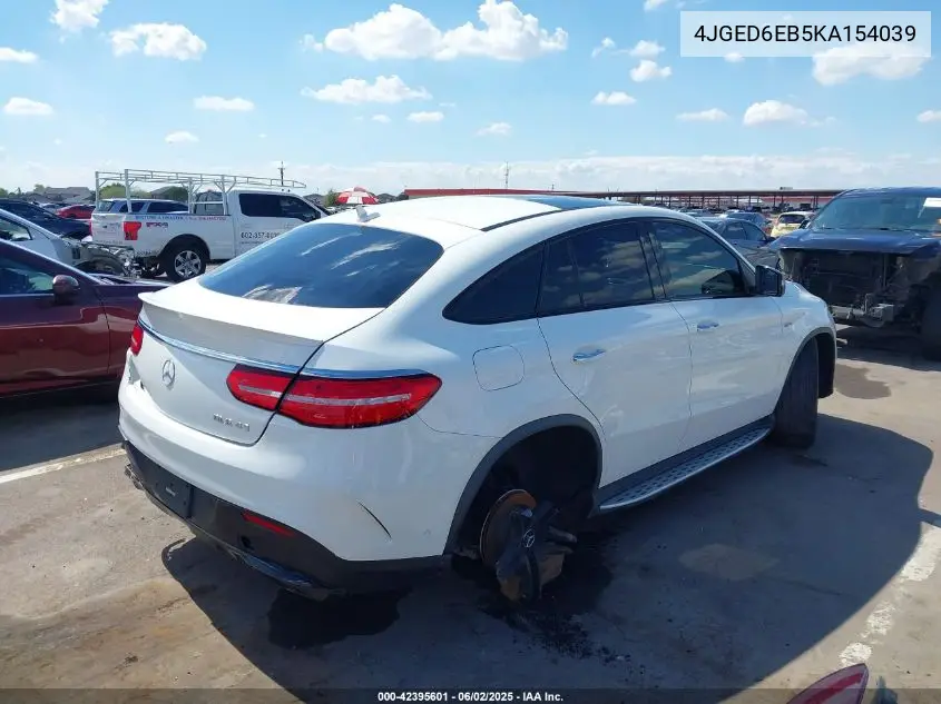 2019 Mercedes-Benz Amg Gle 43 Coupe 4Matic VIN: 4JGED6EB5KA154039 Lot: 42395601