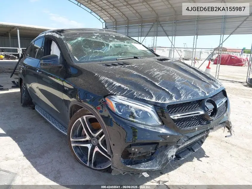 2019 Mercedes-Benz Amg Gle 43 Coupe 4Matic VIN: 4JGED6EB2KA155987 Lot: 42455541
