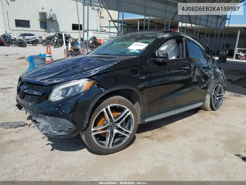 2019 Mercedes-Benz Amg Gle 43 Coupe 4Matic VIN: 4JGED6EB2KA155987 Lot: 42455541