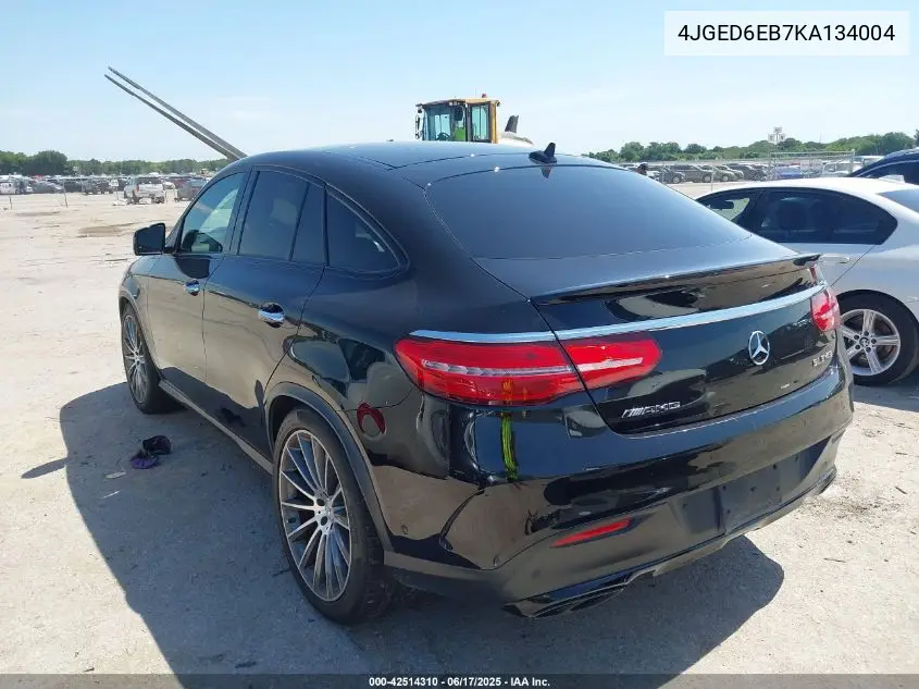 2019 Mercedes-Benz Amg Gle 43 Coupe 4Matic VIN: 4JGED6EB7KA134004 Lot: 42514310