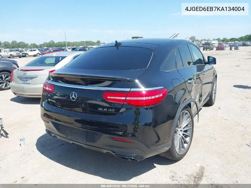 2019 Mercedes-Benz Amg Gle 43 Coupe 4Matic VIN: 4JGED6EB7KA134004 Lot: 42514310