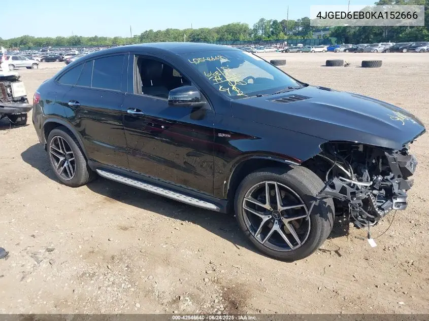 2019 Mercedes-Benz Amg Gle 43 Coupe 4Matic VIN: 4JGED6EB0KA152666 Lot: 42546640