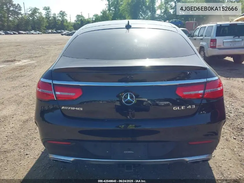 2019 Mercedes-Benz Amg Gle 43 Coupe 4Matic VIN: 4JGED6EB0KA152666 Lot: 42546640