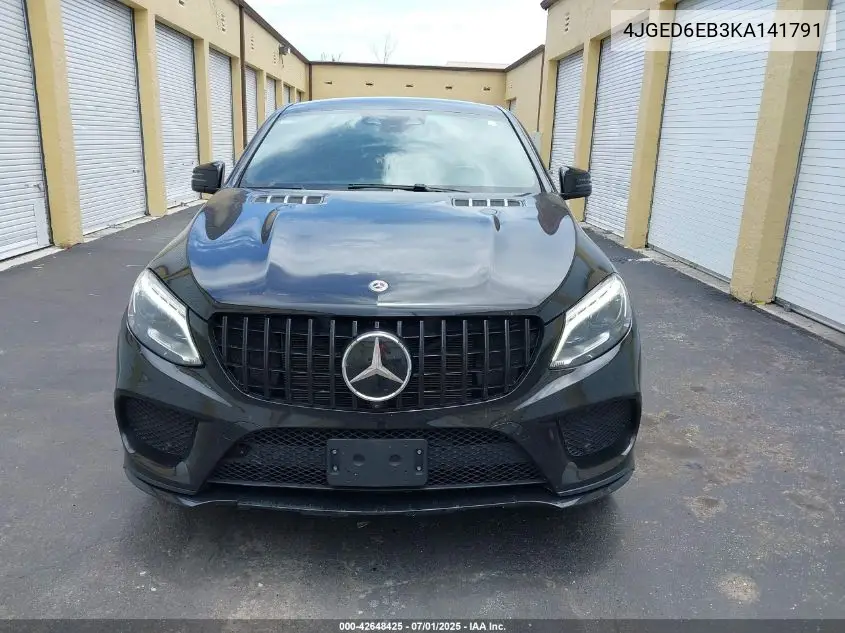 2019 Mercedes-Benz Amg Gle 43 Coupe 4Matic VIN: 4JGED6EB3KA141791 Lot: 42648425