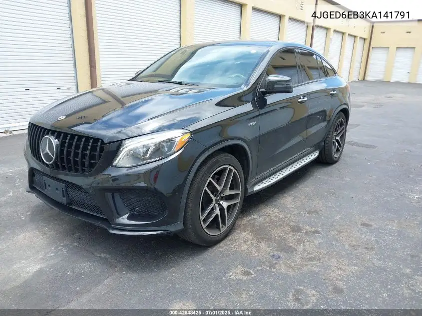 2019 Mercedes-Benz Amg Gle 43 Coupe 4Matic VIN: 4JGED6EB3KA141791 Lot: 42648425