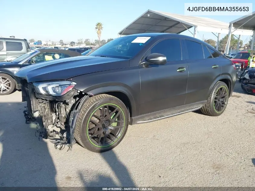 2021 Mercedes-Benz Amg Gle 53 Coupe 4Matic VIN: 4JGFD6BB4MA355653 Lot: 41925982