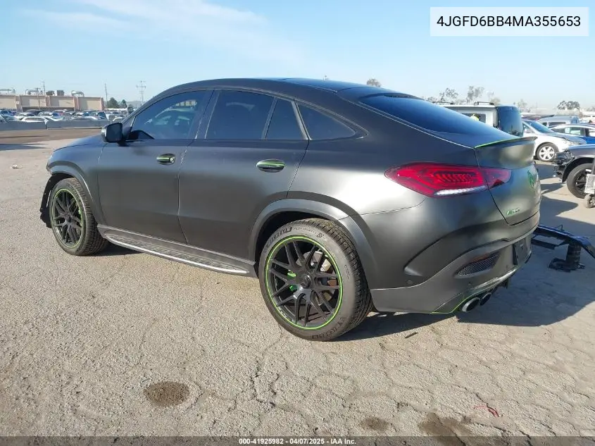 2021 Mercedes-Benz Amg Gle 53 Coupe 4Matic VIN: 4JGFD6BB4MA355653 Lot: 41925982