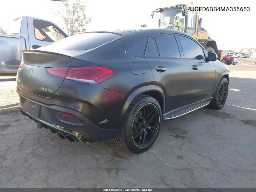 2021 Mercedes-Benz Amg Gle 53 Coupe 4Matic VIN: 4JGFD6BB4MA355653 Lot: 41925982