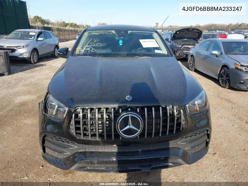 2021 Mercedes-Benz Amg Gle 53 Coupe 4Matic VIN: 4JGFD6BB8MA233247 Lot: 42069929