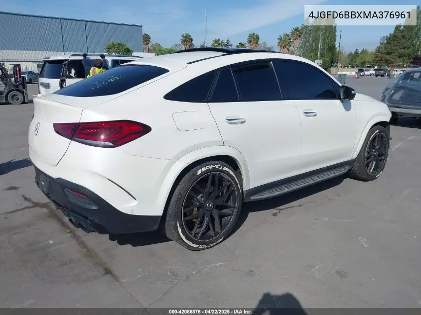 2021 Mercedes-Benz Amg Gle 53 Coupe 4Matic VIN: 4JGFD6BBXMA376961 Lot: 42086876