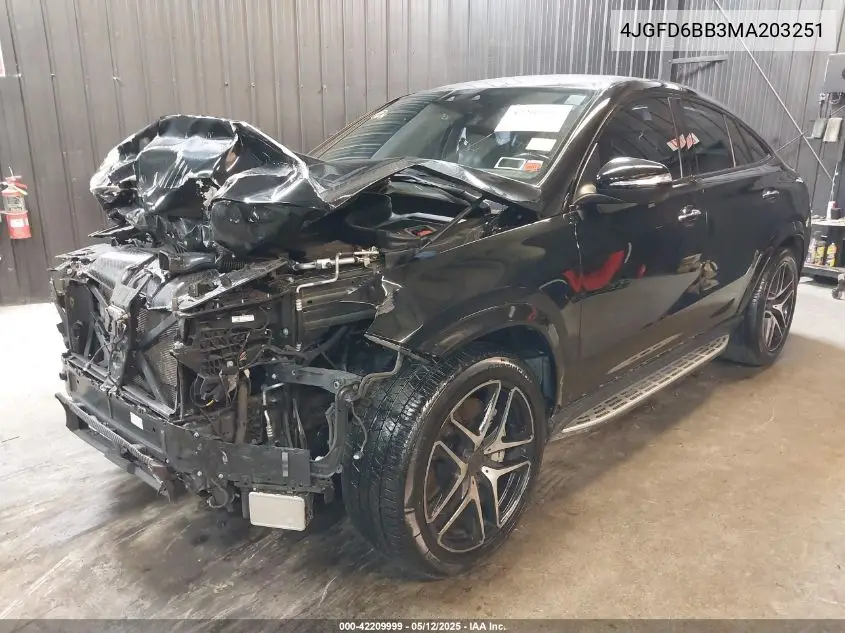 2021 Mercedes-Benz Amg Gle 53 Coupe 4Matic VIN: 4JGFD6BB3MA203251 Lot: 42209999