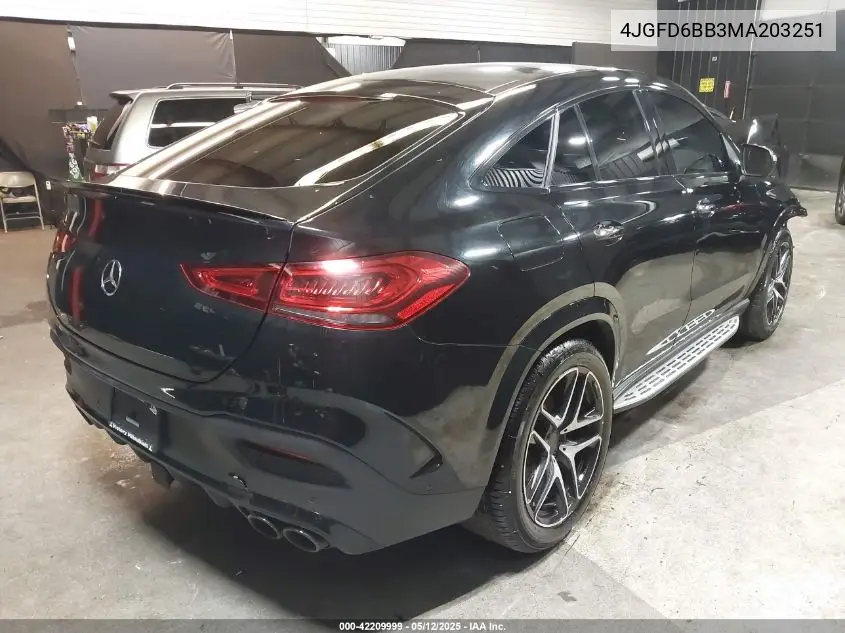 2021 Mercedes-Benz Amg Gle 53 Coupe 4Matic VIN: 4JGFD6BB3MA203251 Lot: 42209999