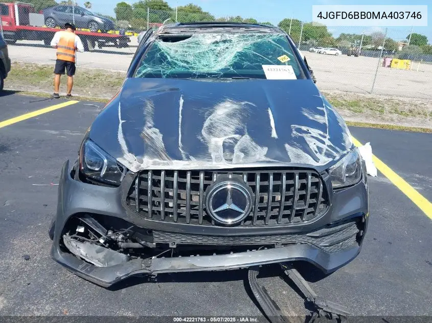 2021 Mercedes-Benz Amg Gle 53 Coupe 4Matic VIN: 4JGFD6BB0MA403746 Lot: 42221763