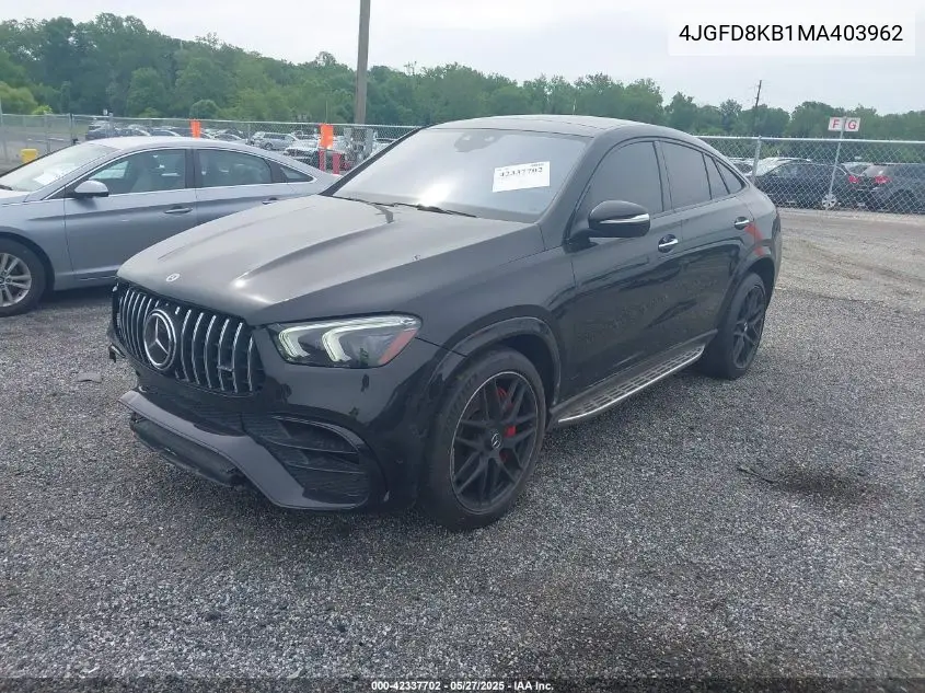 2021 Mercedes-Benz Amg Gle 63 Coupe S 4Matic VIN: 4JGFD8KB1MA403962 Lot: 42337702