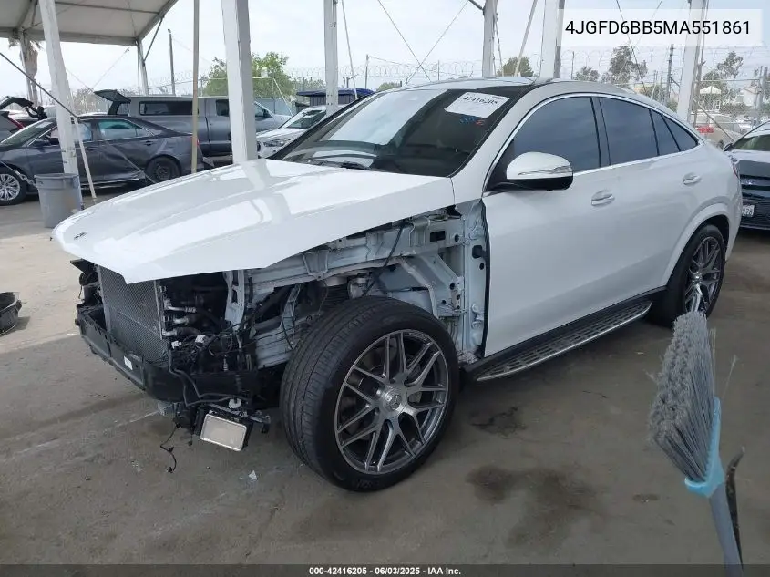 2021 Mercedes-Benz Amg Gle 53 Coupe 4Matic VIN: 4JGFD6BB5MA551861 Lot: 42416205