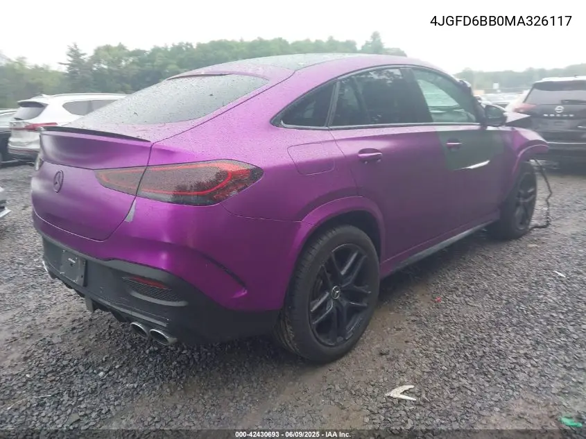 2021 Mercedes-Benz Amg Gle 53 Coupe 4Matic VIN: 4JGFD6BB0MA326117 Lot: 42430693