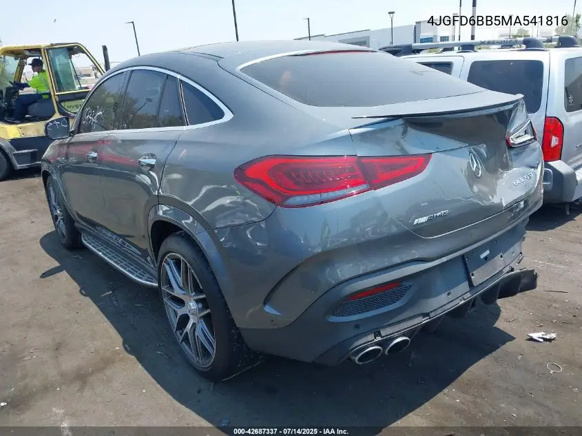 2021 Mercedes-Benz Amg Gle 53 Coupe 4Matic VIN: 4JGFD6BB5MA541816 Lot: 42687337