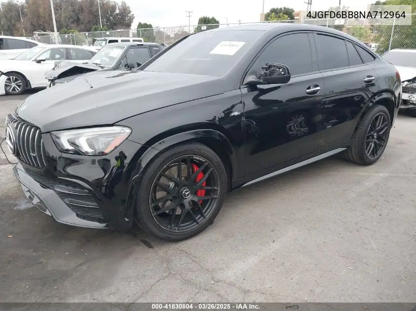 2022 Mercedes-Benz Amg Gle 53 Coupe 4Matic VIN: 4JGFD6BB8NA712964 Lot: 41830804