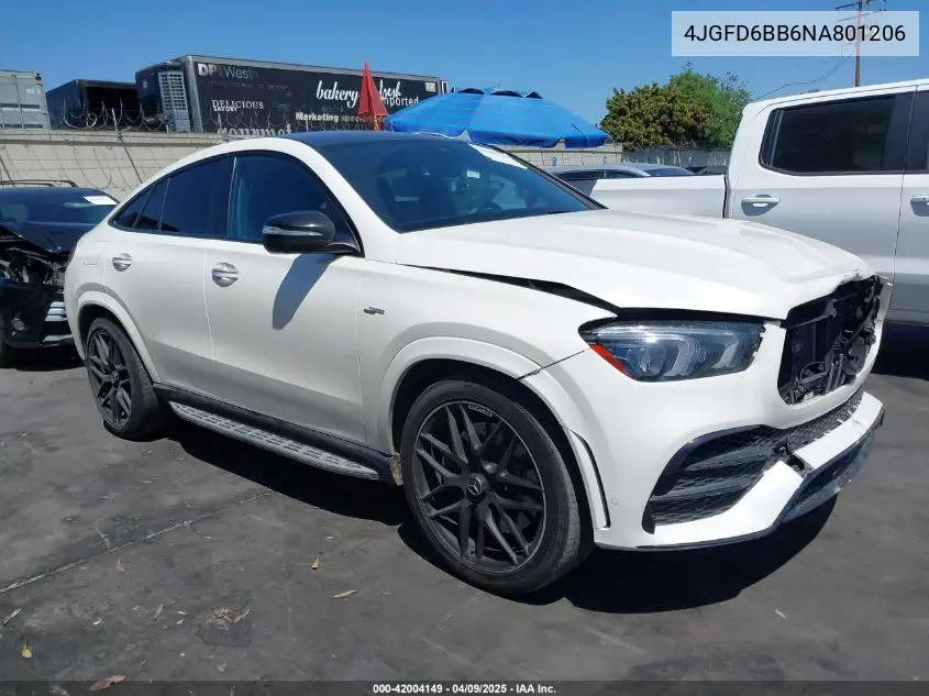 2022 Mercedes-Benz Amg Gle 53 Coupe 4Matic VIN: 4JGFD6BB6NA801206 Lot: 42004149