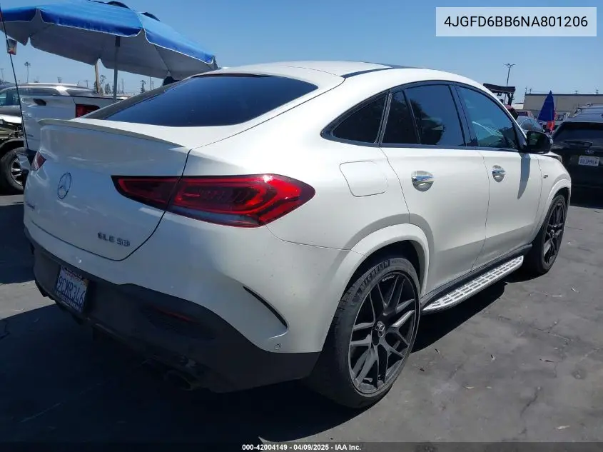 2022 Mercedes-Benz Amg Gle 53 Coupe 4Matic VIN: 4JGFD6BB6NA801206 Lot: 42004149