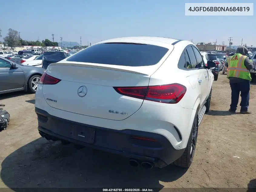 2022 Mercedes-Benz Amg Gle 53 Coupe 4Matic VIN: 4JGFD6BB0NA684819 Lot: 42162755