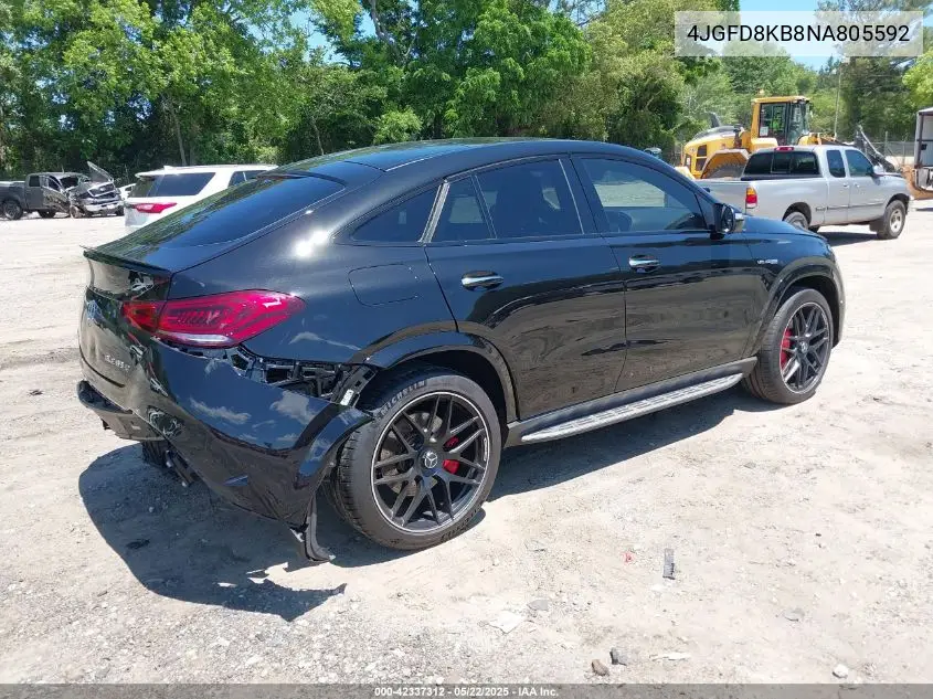 2022 Mercedes-Benz Amg Gle 63 Coupe S 4Matic VIN: 4JGFD8KB8NA805592 Lot: 42337312