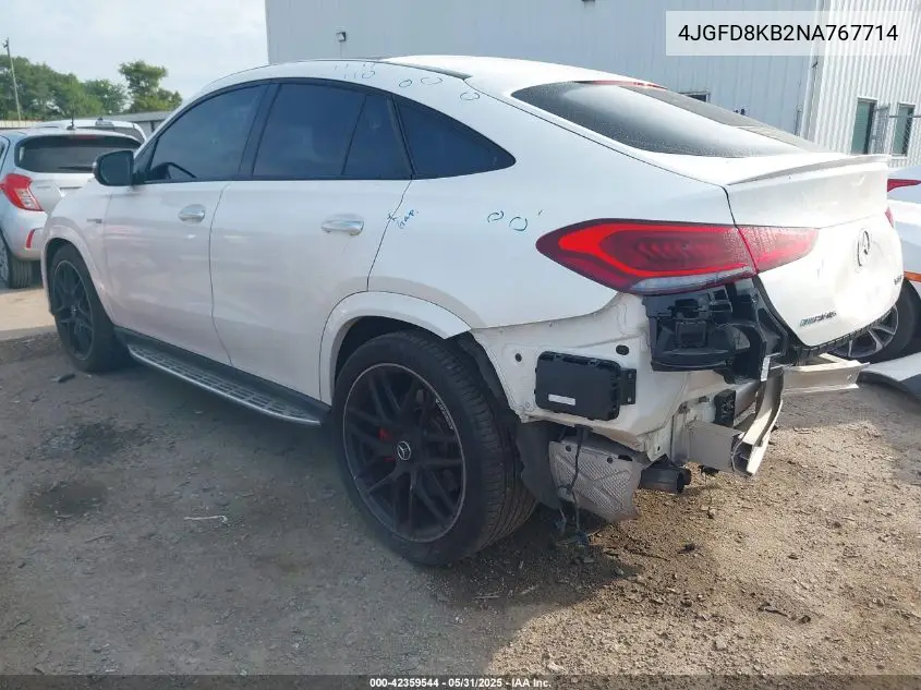 2022 Mercedes-Benz Amg Gle 63 Coupe S 4Matic VIN: 4JGFD8KB2NA767714 Lot: 42359544