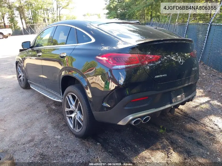 2022 Mercedes-Benz Amg Gle 53 Coupe 4Matic VIN: 4JGFD6BB4NA806355 Lot: 42532757