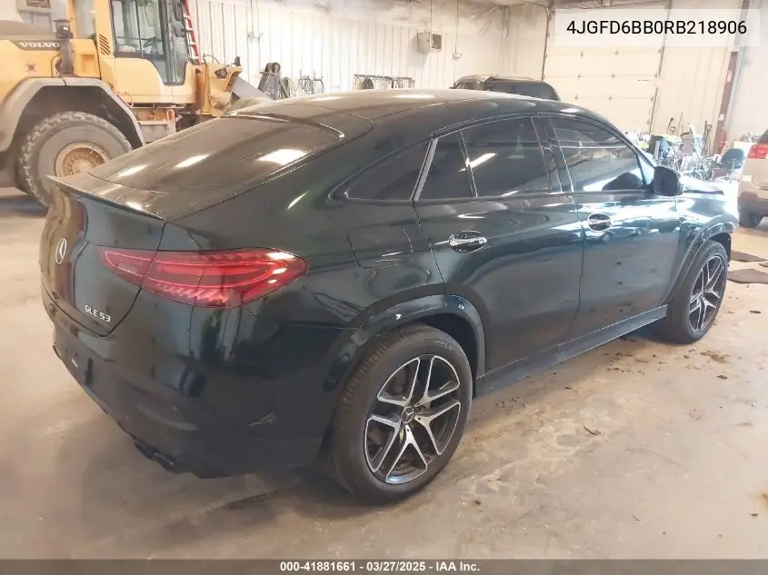 2024 Mercedes-Benz Amg Gle 53 Coupe 4Matic+ VIN: 4JGFD6BB0RB218906 Lot: 41881661