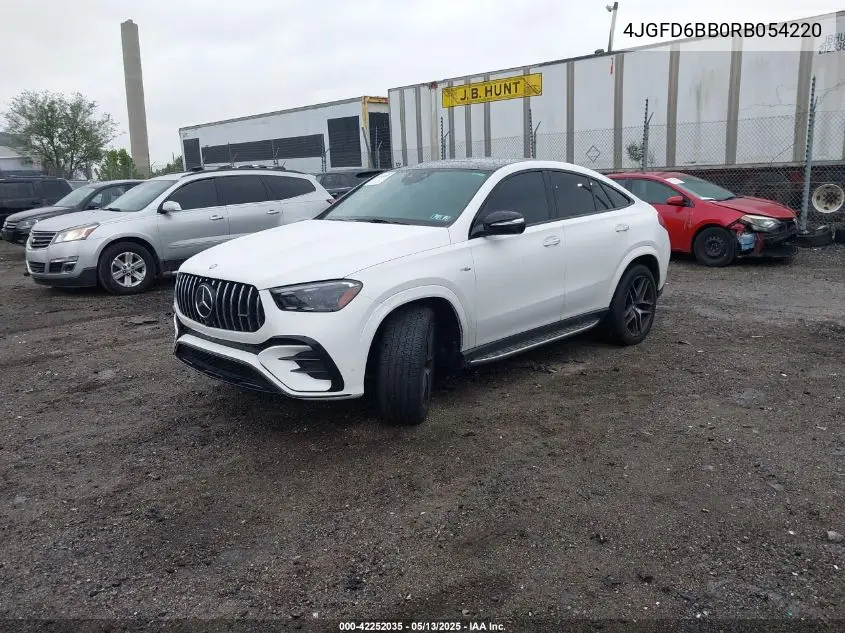 2024 Mercedes-Benz Amg Gle 53 Coupe 4Matic+ VIN: 4JGFD6BB0RB054220 Lot: 42252035