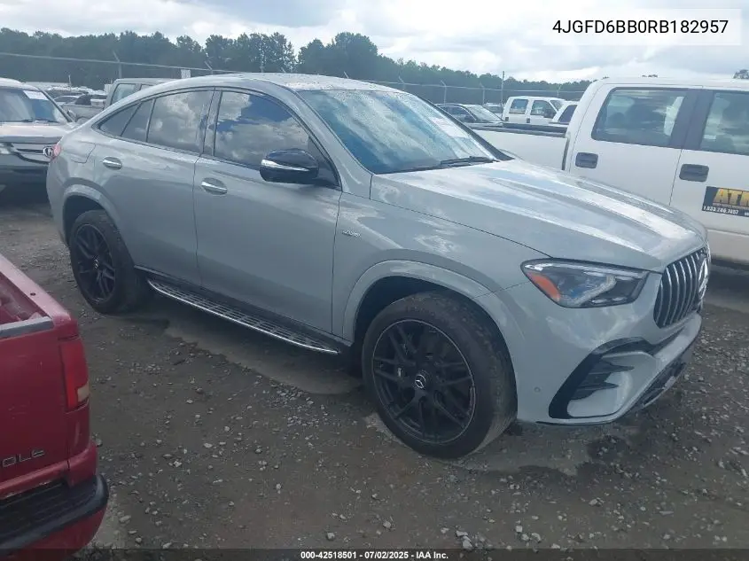 2024 Mercedes-Benz Amg Gle 53 Coupe 4Matic+ VIN: 4JGFD6BB0RB182957 Lot: 42518501