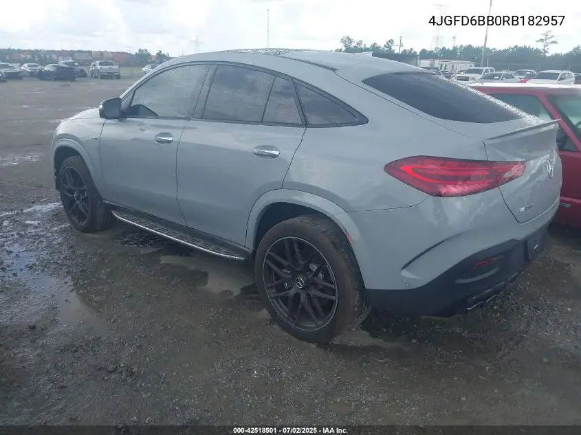 2024 Mercedes-Benz Amg Gle 53 Coupe 4Matic+ VIN: 4JGFD6BB0RB182957 Lot: 42518501