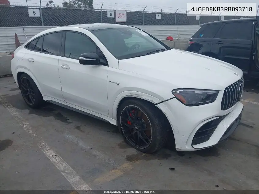2024 Mercedes-Benz Amg Gle 63 Coupe S 4Matic+ VIN: 4JGFD8KB3RB093718 Lot: 42582079