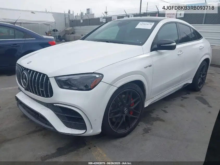 2024 Mercedes-Benz Amg Gle 63 Coupe S 4Matic+ VIN: 4JGFD8KB3RB093718 Lot: 42582079