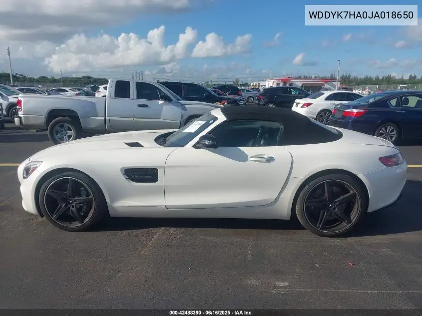 2018 Mercedes-Benz Amg Gt VIN: WDDYK7HA0JA018650 Lot: 42488390