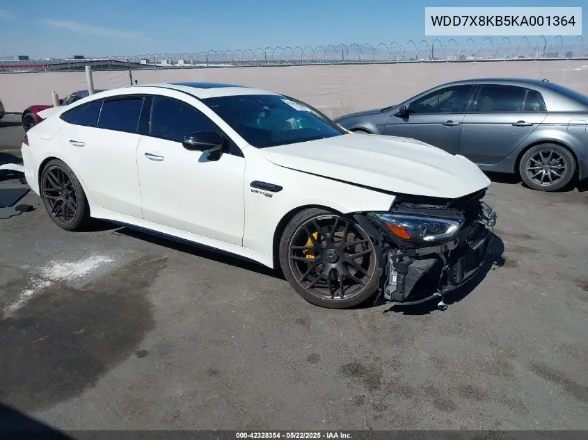 2019 Mercedes-Benz Amg Gt 63 4-Door Coupe S VIN: WDD7X8KB5KA001364 Lot: 42328354