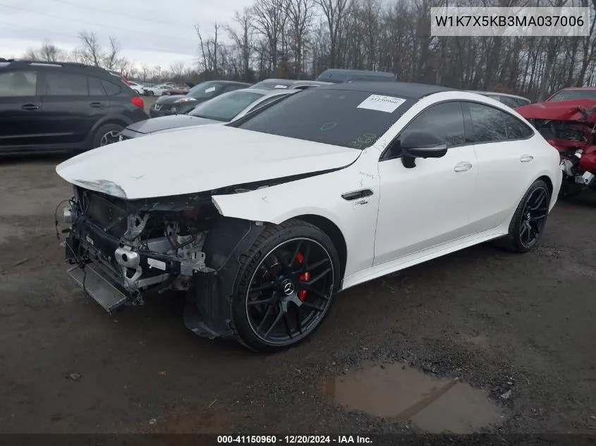 2021 Mercedes-Benz Amg Gt 43 4-Door Coupe VIN: W1K7X5KB3MA037006 Lot: 41150960