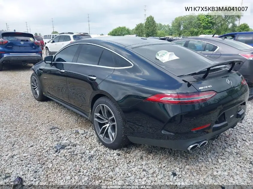 2021 Mercedes-Benz Amg Gt 43 4-Door Coupe VIN: W1K7X5KB3MA041007 Lot: 42669658