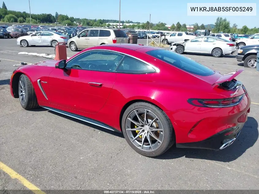 2025 Mercedes-Benz Amg Gt 55 Coupe VIN: W1KRJ8AB5SF005249 Lot: 42737134