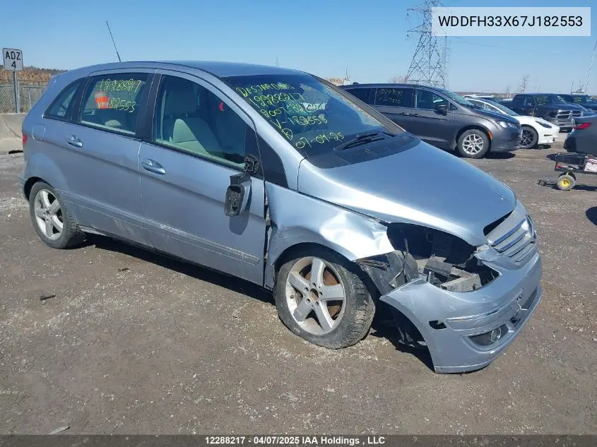 2007 Mercedes-Benz B200 VIN: WDDFH33X67J182553 Lot: 12288217
