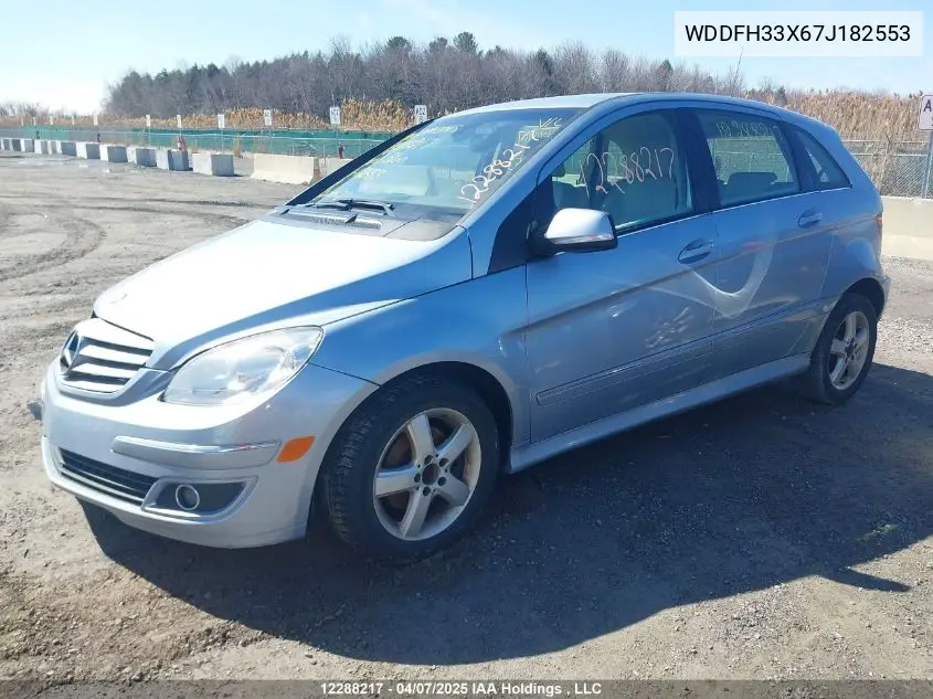 2007 Mercedes-Benz B200 VIN: WDDFH33X67J182553 Lot: 12288217
