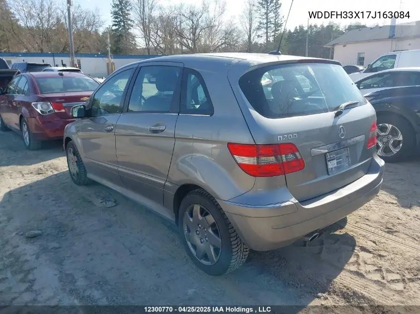 2007 Mercedes-Benz B 200 VIN: WDDFH33X17J163084 Lot: 12300770