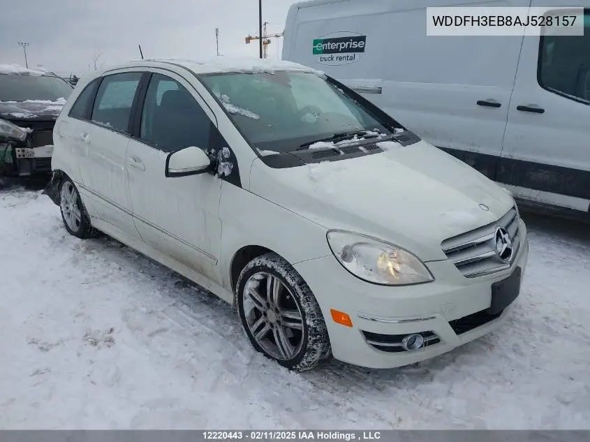 2010 Mercedes-Benz B 200 Turbo VIN: WDDFH3EB8AJ528157 Lot: 12220443