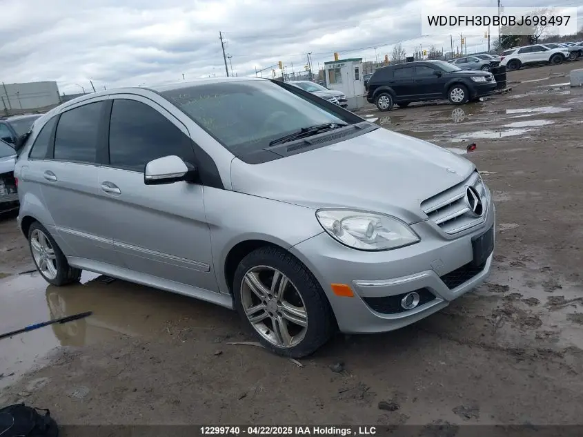 2011 Mercedes-Benz B 200 VIN: WDDFH3DB0BJ698497 Lot: 12299740